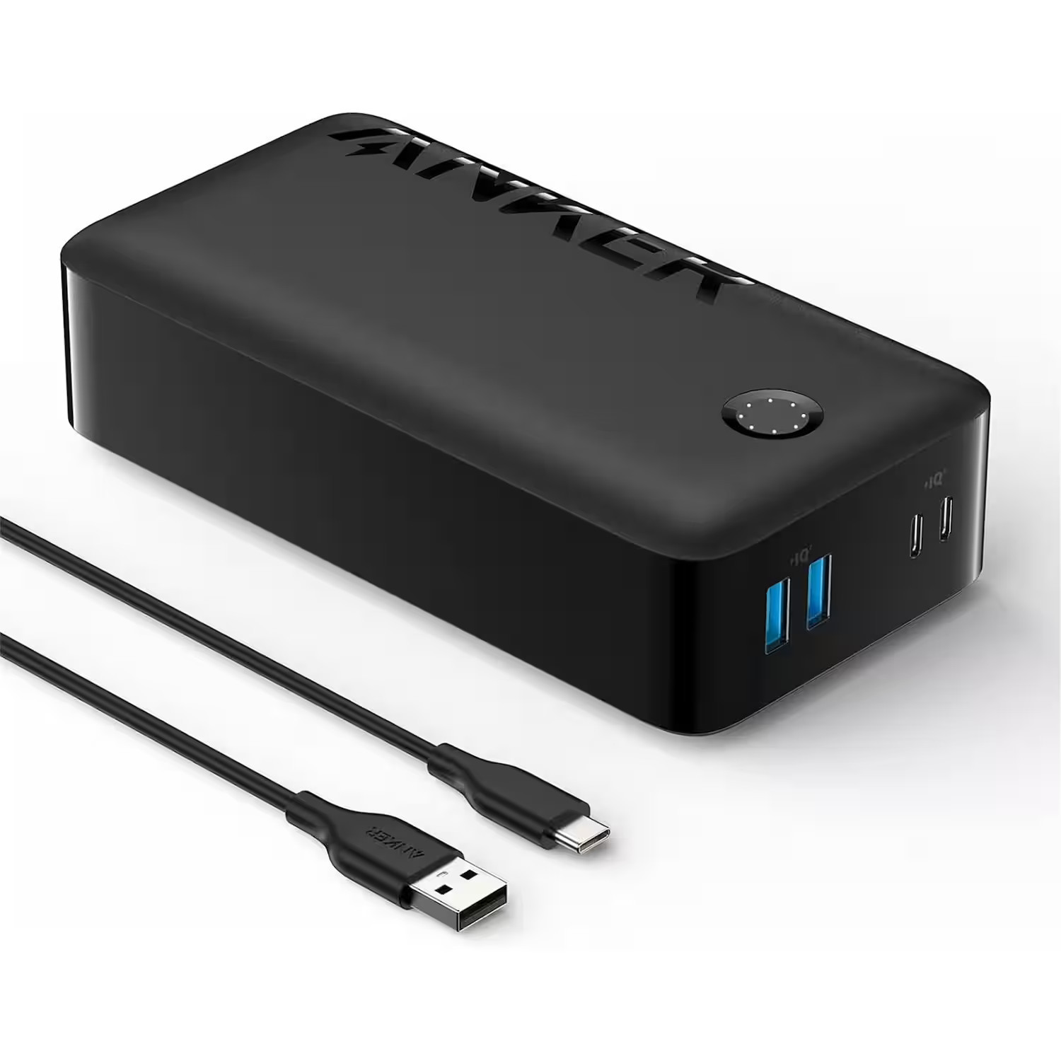 Anker - A1377012 10000mAh 2-Port Power Bank,  - Black | Best Buy U.S.