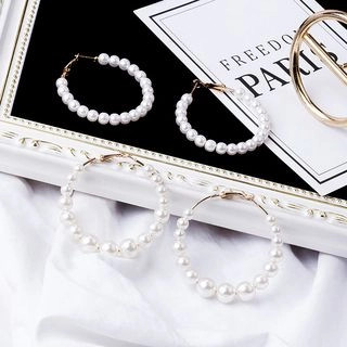 Faux Pearl Hoop Earring | YesStyle Global