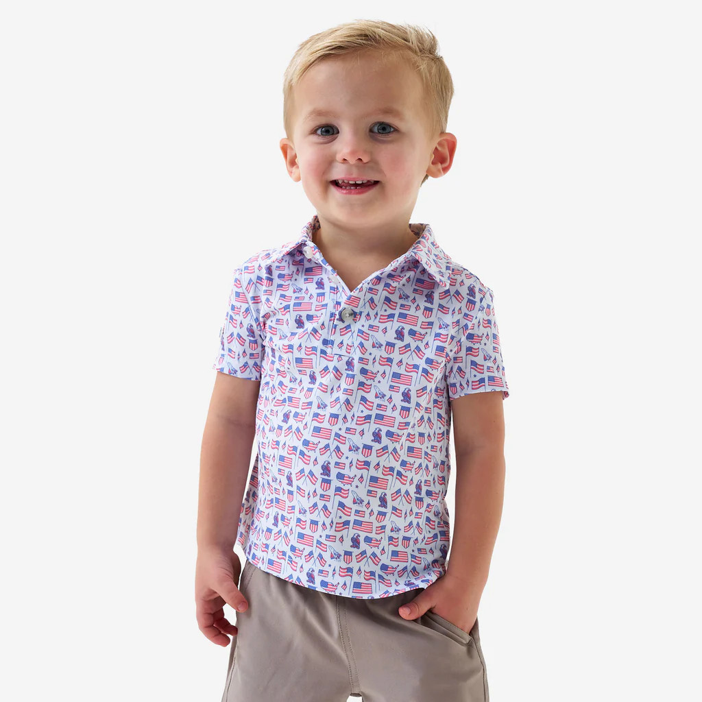 Youth Performance Polo - Old Glory | BURLEBO