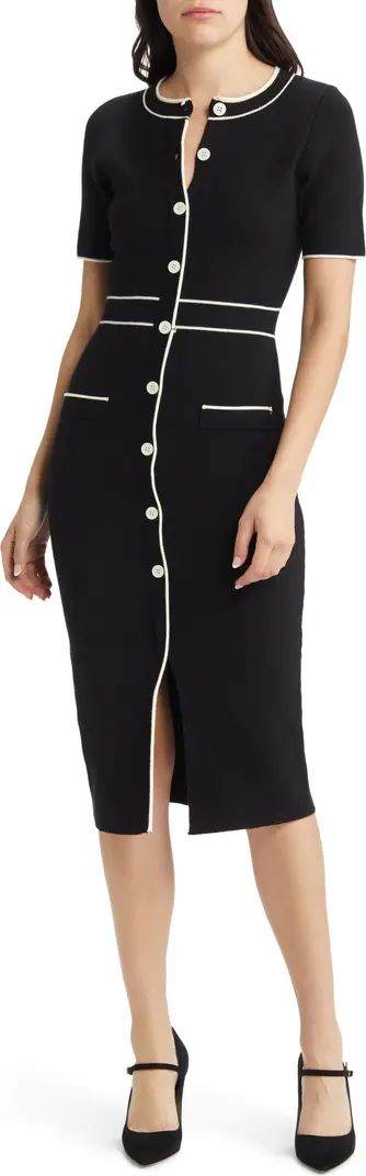 Button Front Midi Sweater Dress | Nordstrom