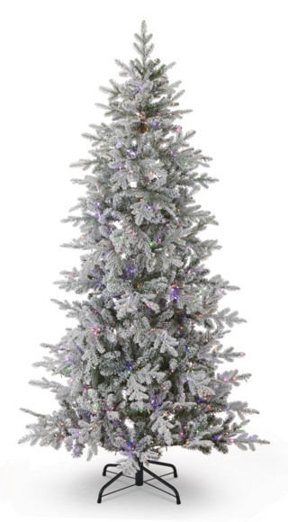 NOMA Pre-Lit LED Flocked Aspen Christmas Tree, 7.5-ft | Canadian Tire | Canadian Tire