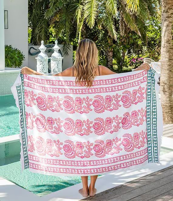 x Nellie Howard Ossi Collection Block Print Beach Towel | Dillard's