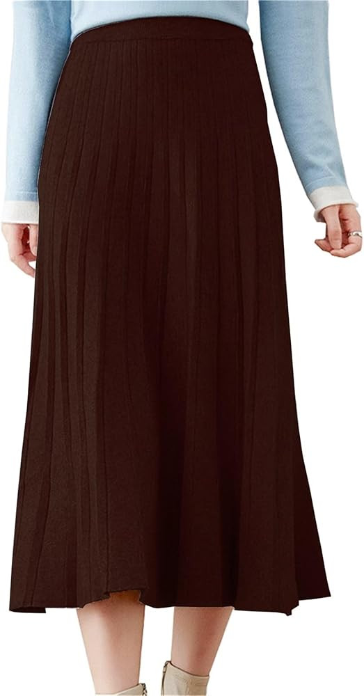 Beralst Women's Pleated Knit Sweater Midi Skirts | Amazon (US)