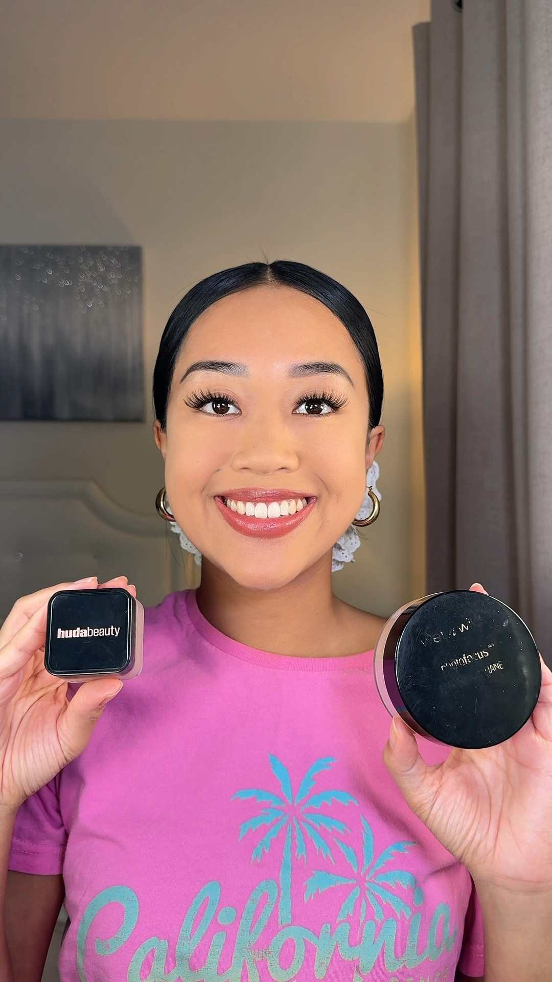 If you have a tan Asian skin tone like me, you should definitely try banana powders! Here’s a high end (Huda beauty) vs. drugstore option (Wet n Wild)