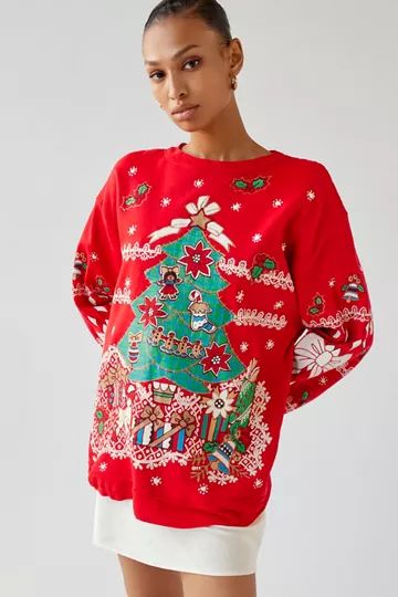 Urban Renewal Vintage Holiday Crew Neck Sweatshirt | Urban Outfitters (US and RoW)