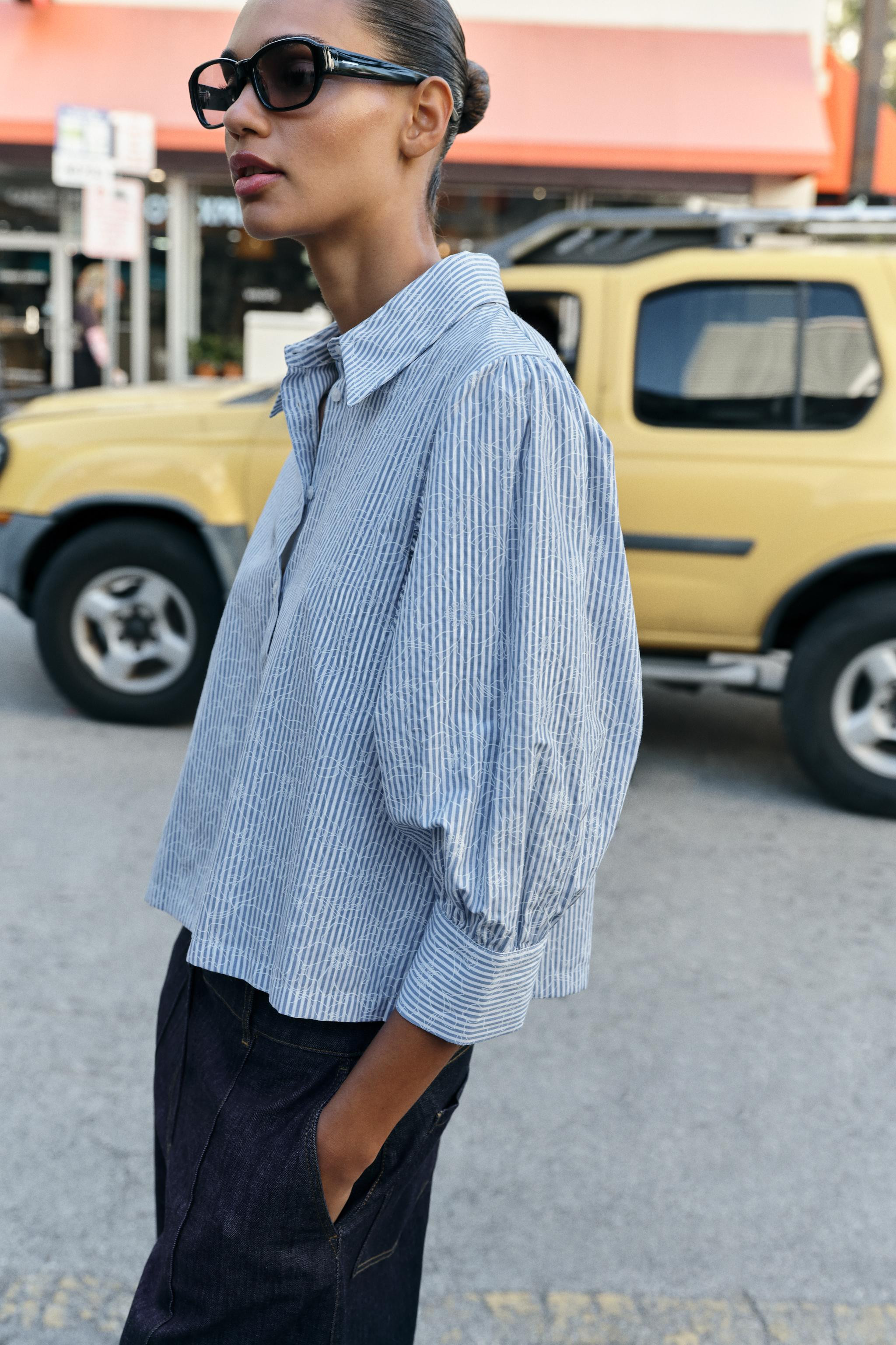 STRIPED FLORAL PRINT SHIRT | Zara US