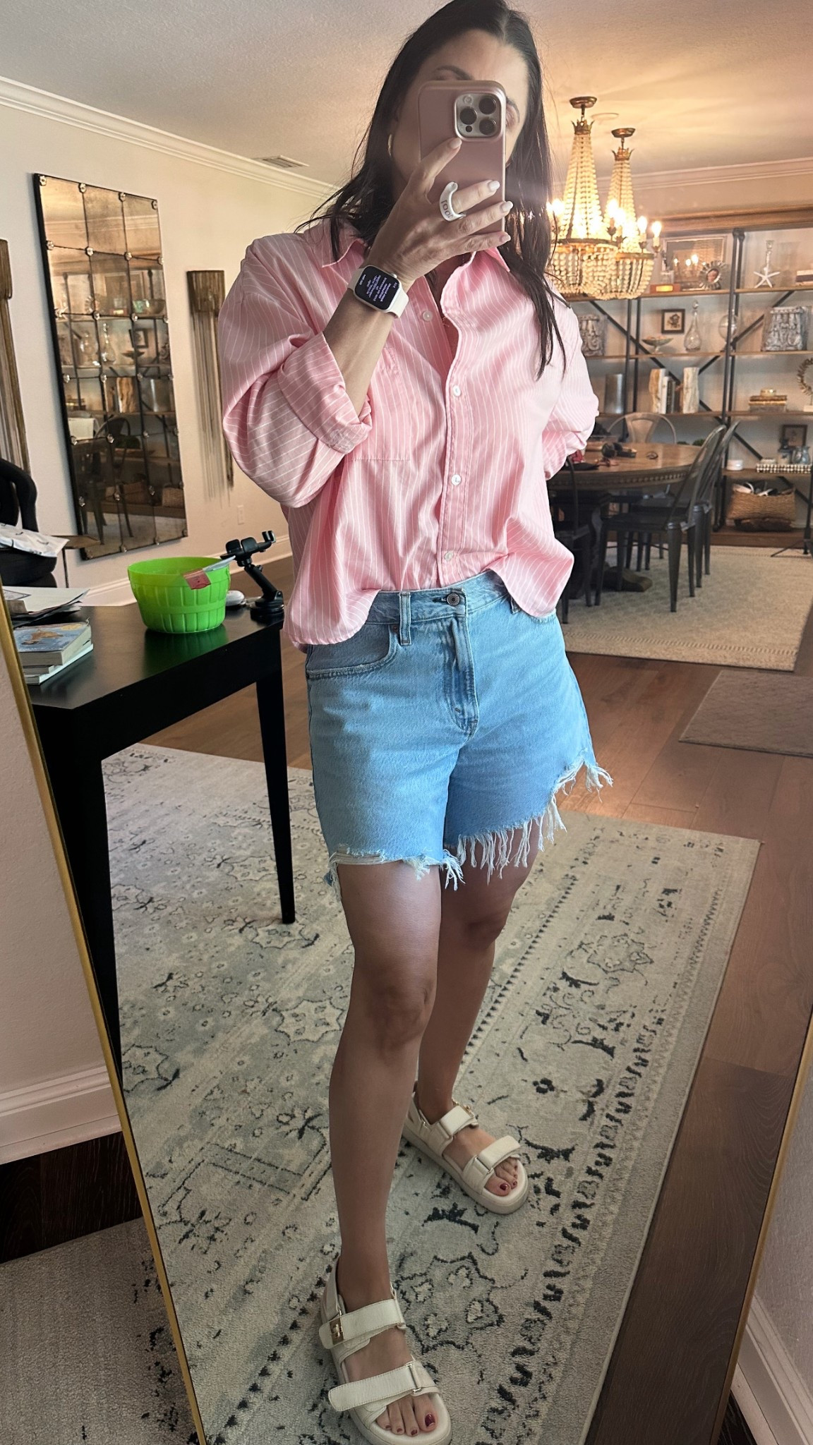 This shirt is Abercrombie, but it’s old so I linked a similar Amazon shirt. I’m in a 28 in the shorts but could probably have gotten a 27!

#LTKSummerEdit #LTKOver40 #LTKSeasonal