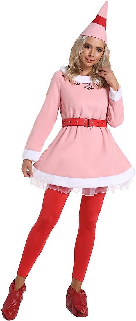 Buddy the Elf Girlfriend Costume for Women, Elf Costume Women Girls, Christmas Buddy the Elf Matchin | Amazon (US)