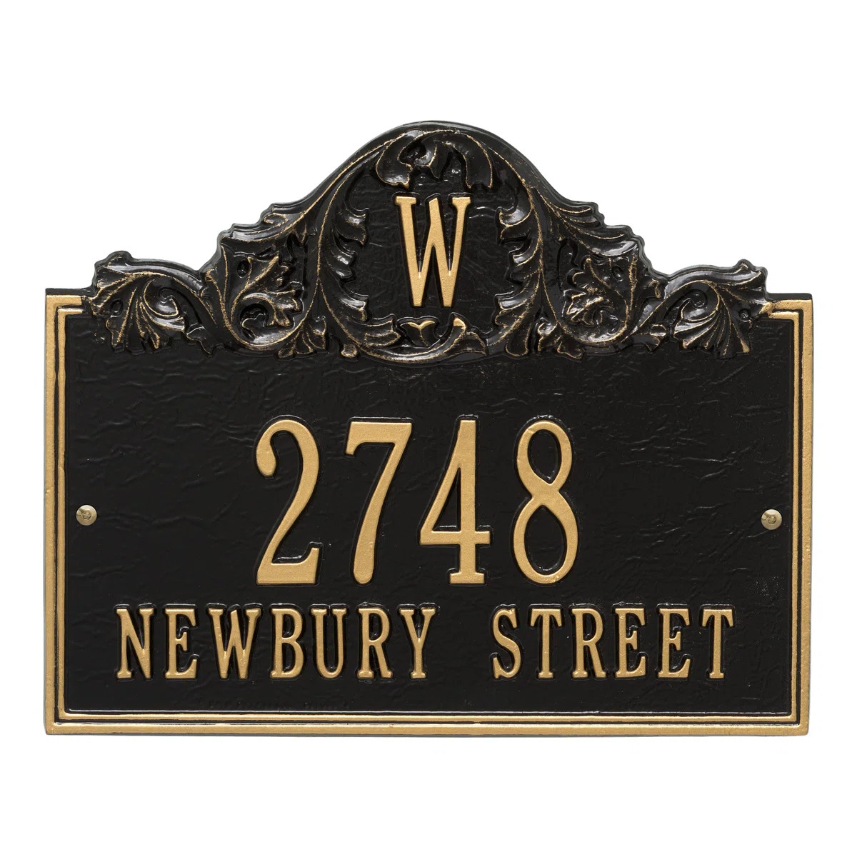 Acanthus Monogram 3-Line Wall Address Plaque | Wayfair North America