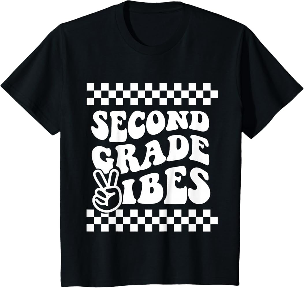 First Day of Second Grade Vibes Girls Back to School Boys T-Shirt | Amazon (US)