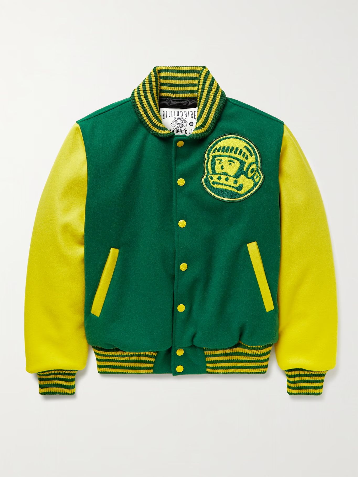 Yellow Astro Appliquéd Embroidered Felt Bomber Jacket | BILLIONAIRE BOYS CLUB | MR PORTER | Mr Porter (UK)