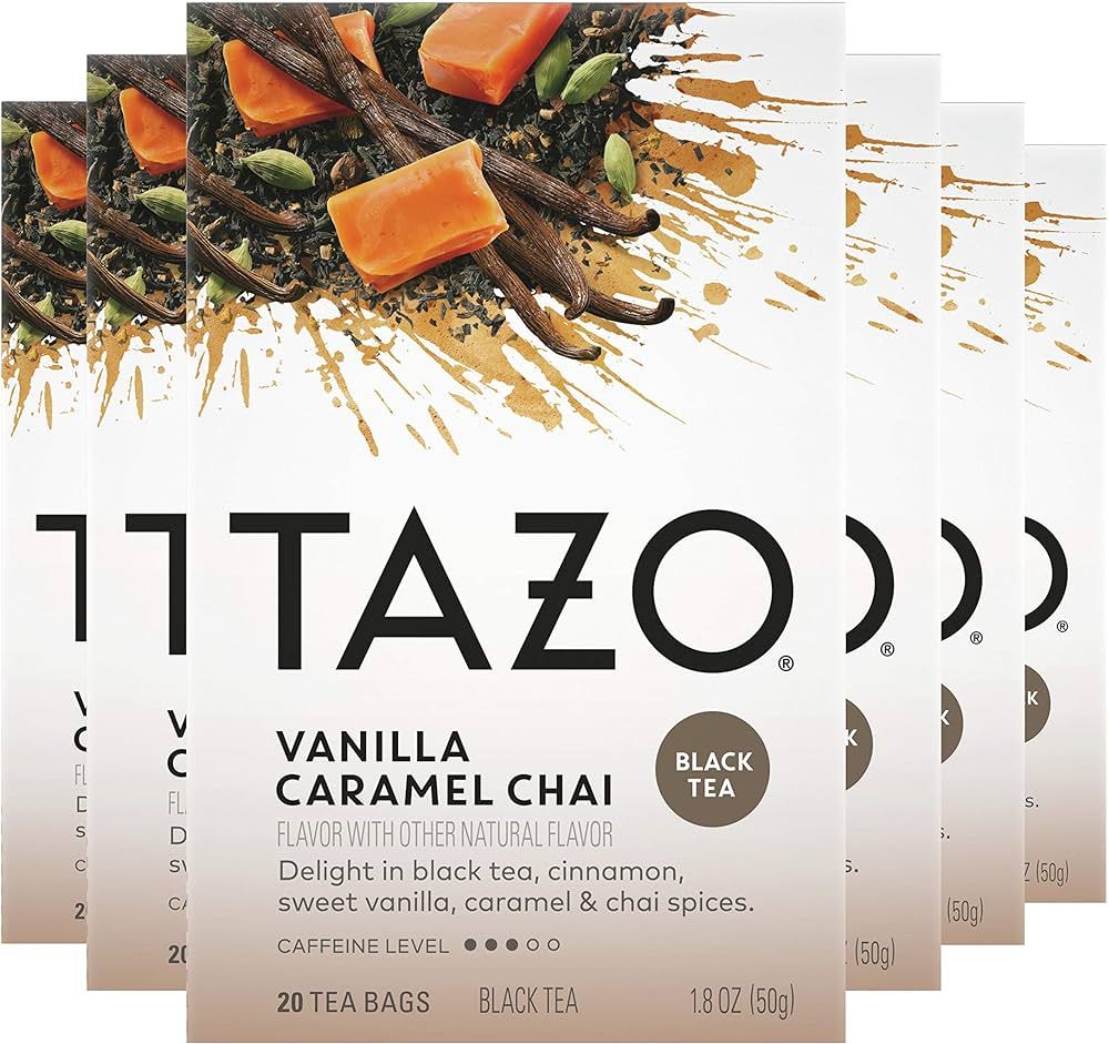 TAZO Chai, Vanilla, Caramel Tea Bags, 20 Count (Pack of 6) | Amazon (US)