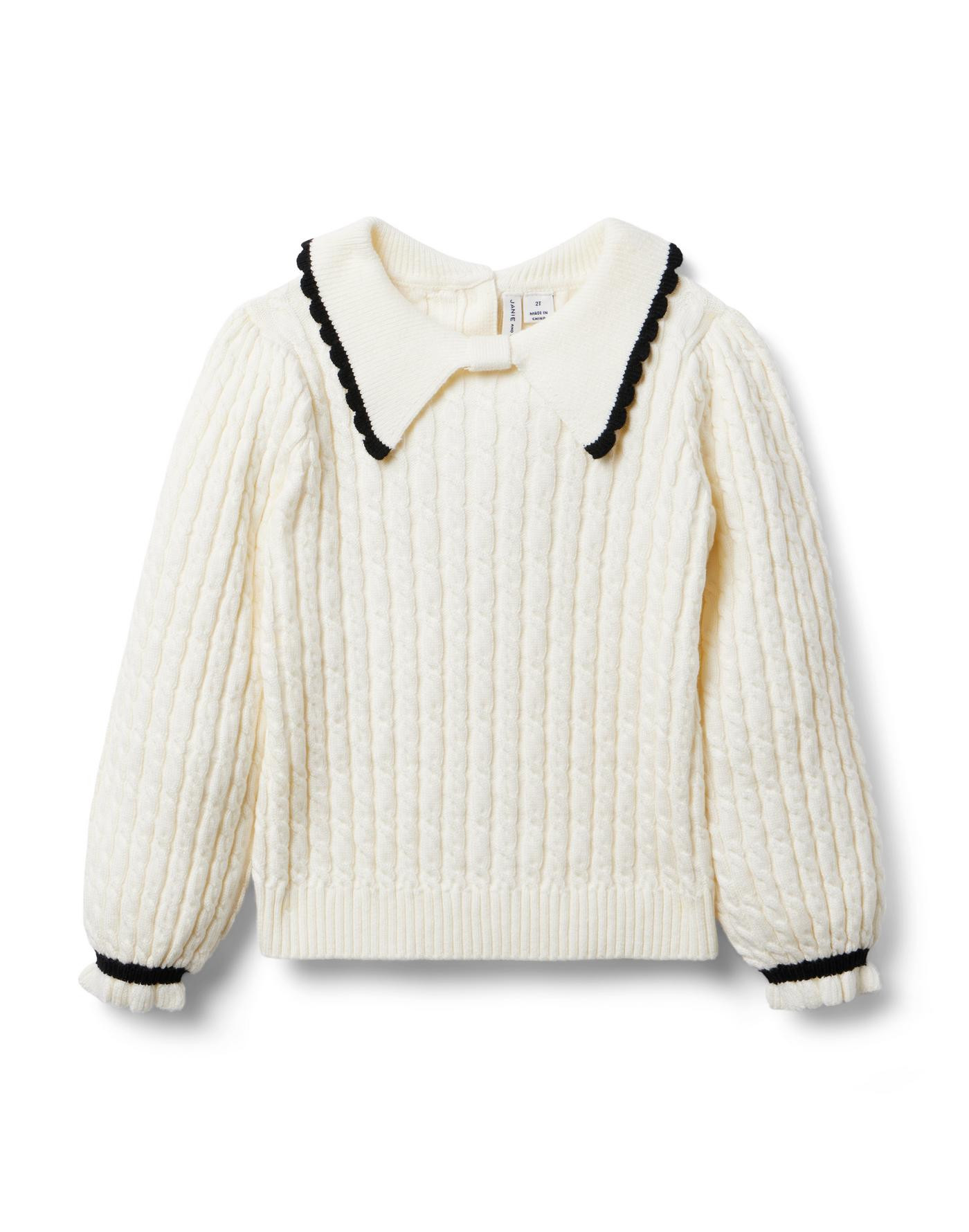 The Collared Cable Sweater | Janie and Jack