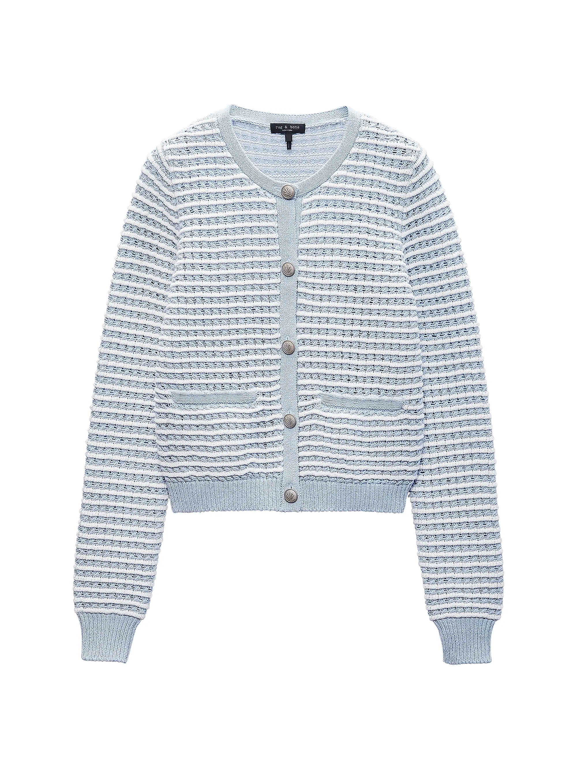 rag & boneMarlee Striped Cotton Cardigan | Saks Fifth Avenue