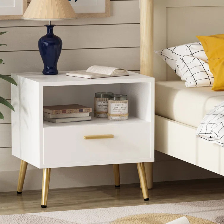 Shaula Solid + Manufactured Wood Nightstand | Wayfair North America