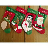 Personalized Christmas Stocking Holidays Decoration Snowman Monogram Stockings Ornaments | Etsy (US)