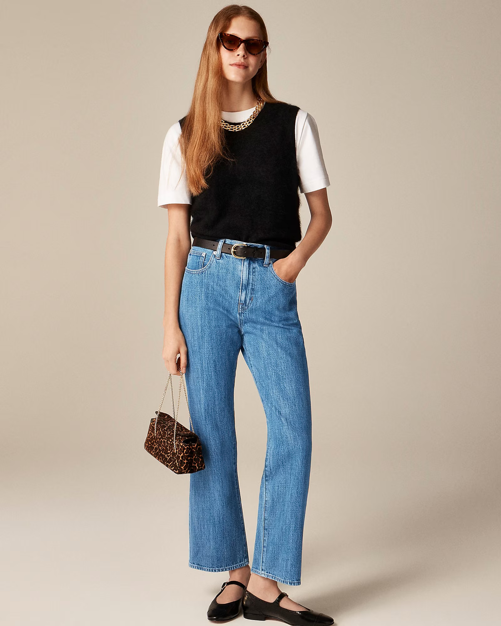 Mid-rise cropped kickout jean in 1984 rigid | J. Crew US