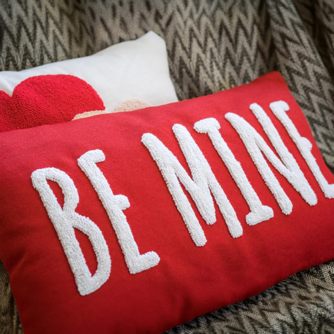 Be Mine Punch Needle Embroidered Pillow, Valentines Day Gift for Him, Couple Gift Idea, Custom Co... | Etsy (US)