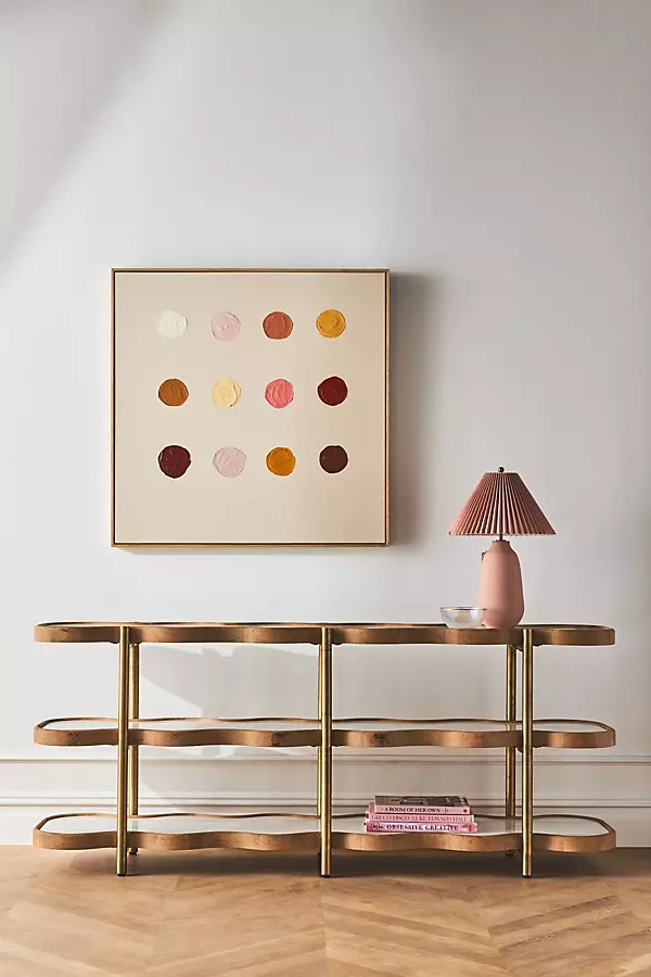 Sophia Low Marble Top Oak Bookcase | Anthropologie (US)