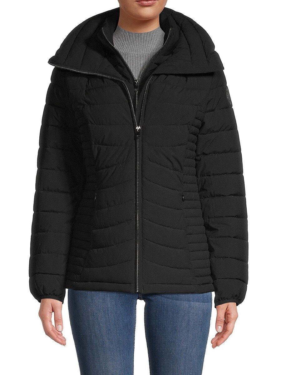 DKNY Women's Packable Puffer Jacket - Black - Size S | Saks Fifth Avenue OFF 5TH