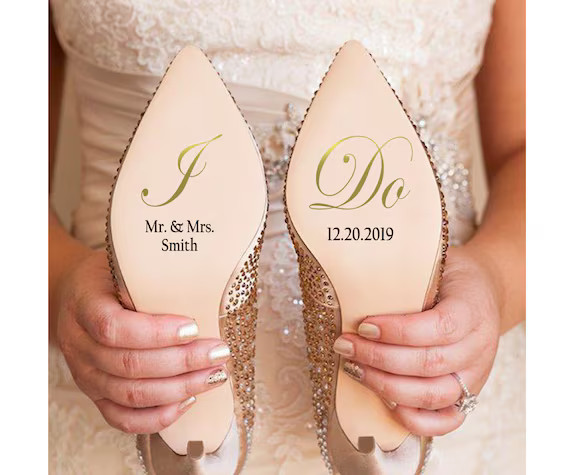 Personalized Marriage i Do Wedding Shoes Decal | Etsy | Etsy (US)