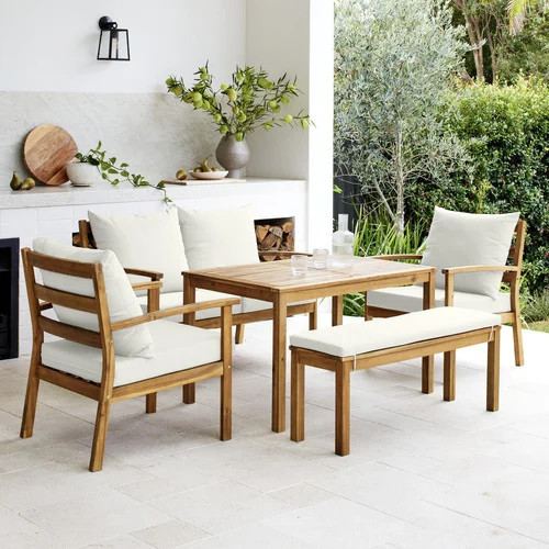 Temple & Webster 6 Seater Almora Outdoor Lounge Dining Set | Temple & Webster AU