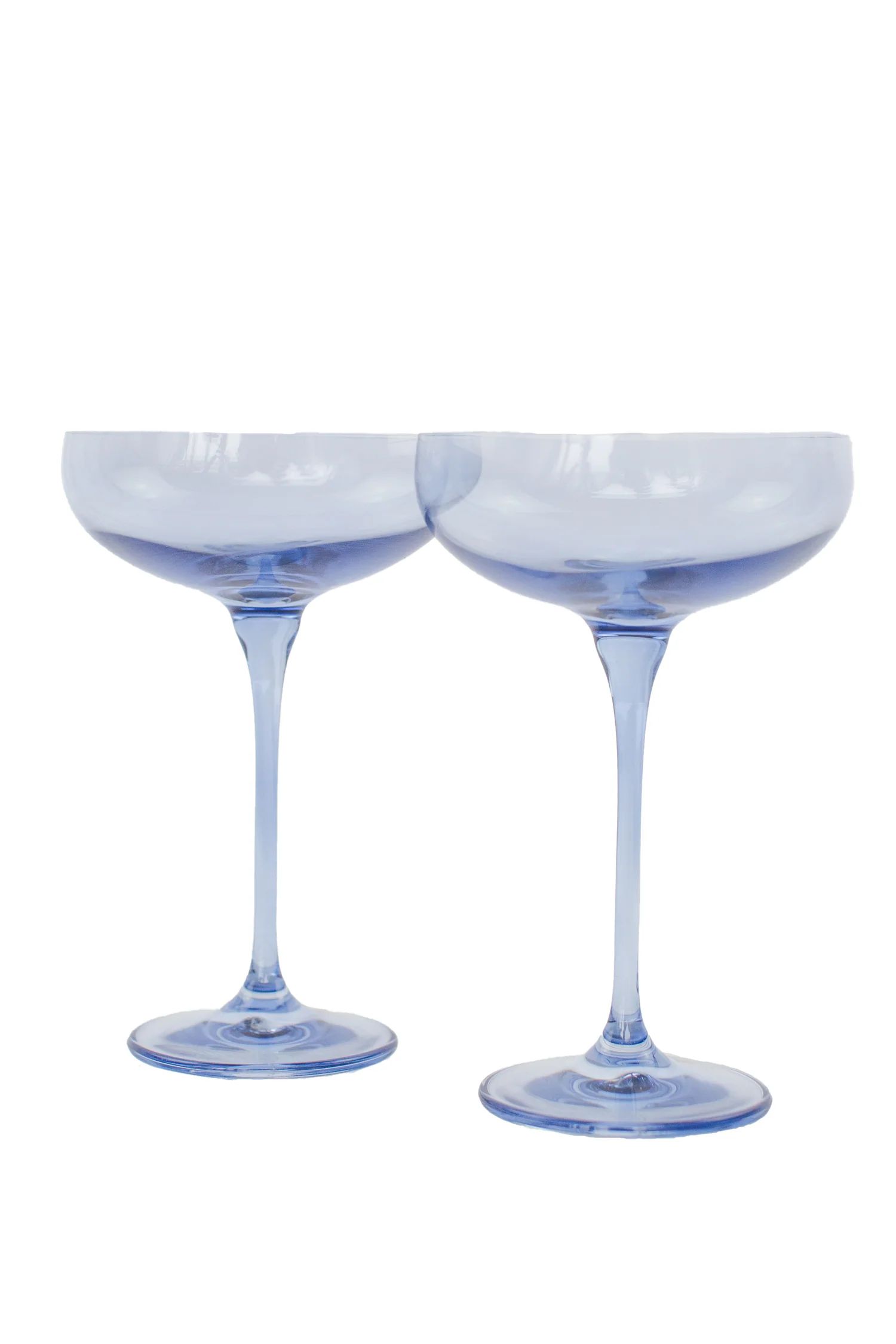 Estelle Colored Champagne Coupe Stemware - Set of 2 {Cobalt Blue} | Estelle Colored Glass