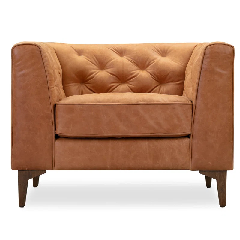 Lariviere Genuine Leather Lounge Chair | Wayfair North America
