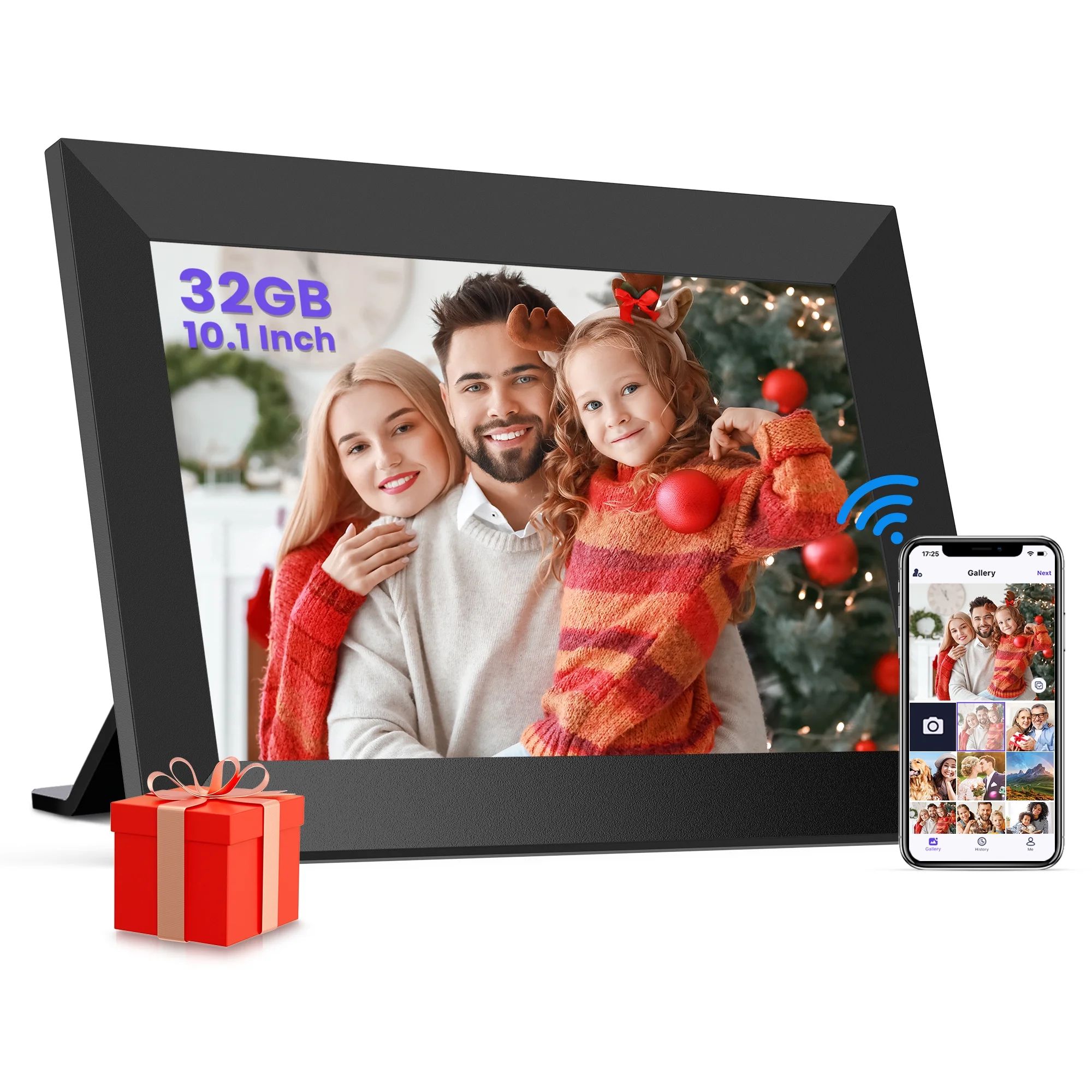 GIROOL WiFi Digital Picture Frame, 10.1"Electric Smart Touch Screen Photo Frame, 32GB Memory IPS ... | Walmart (US)