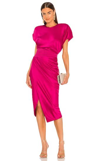 Bond Midi Dress in Fuchsia | Revolve Clothing (Global)