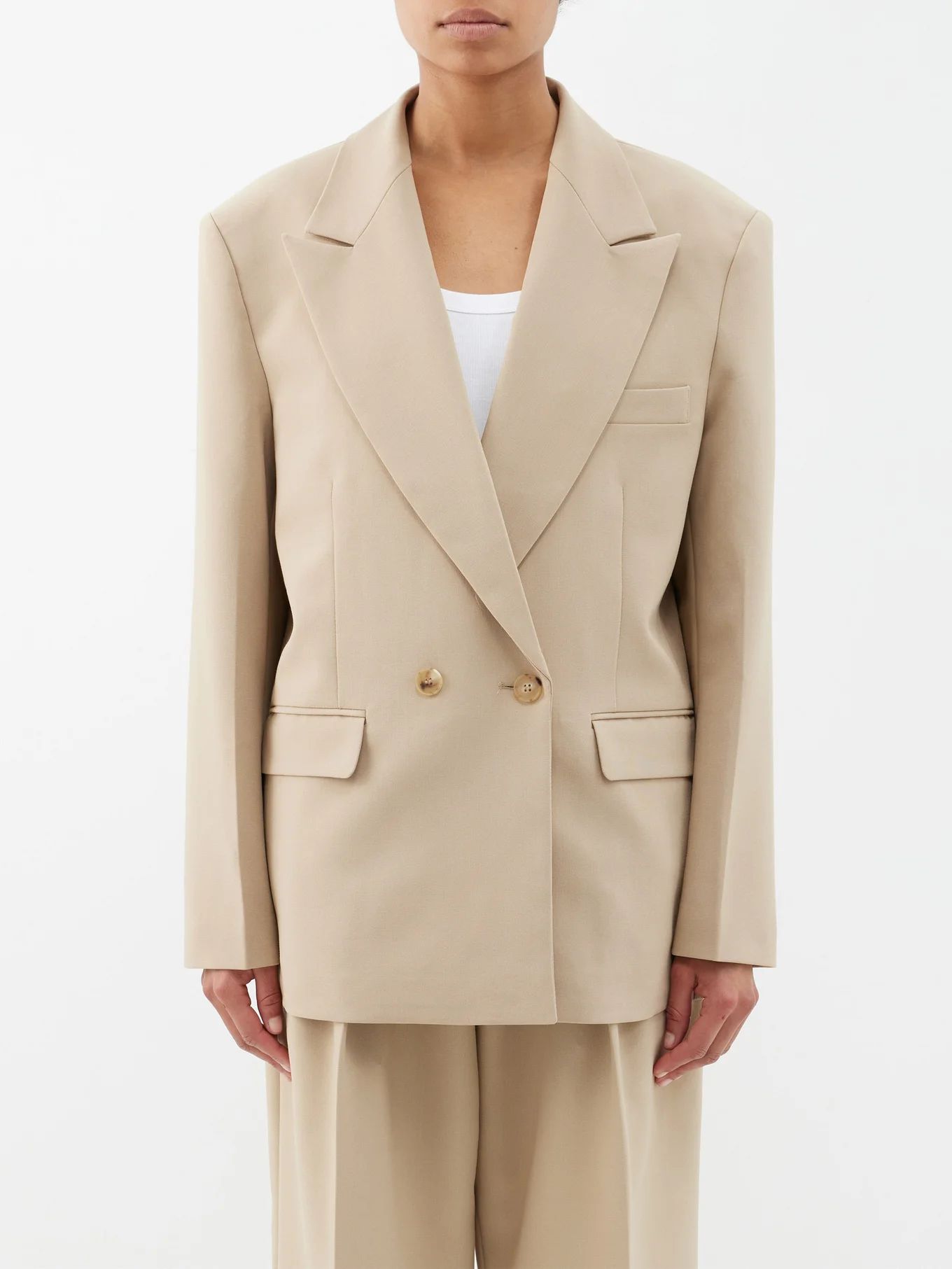 Corrin oversized double-breasted suit jacket | The Frankie Shop | Matches (UK)