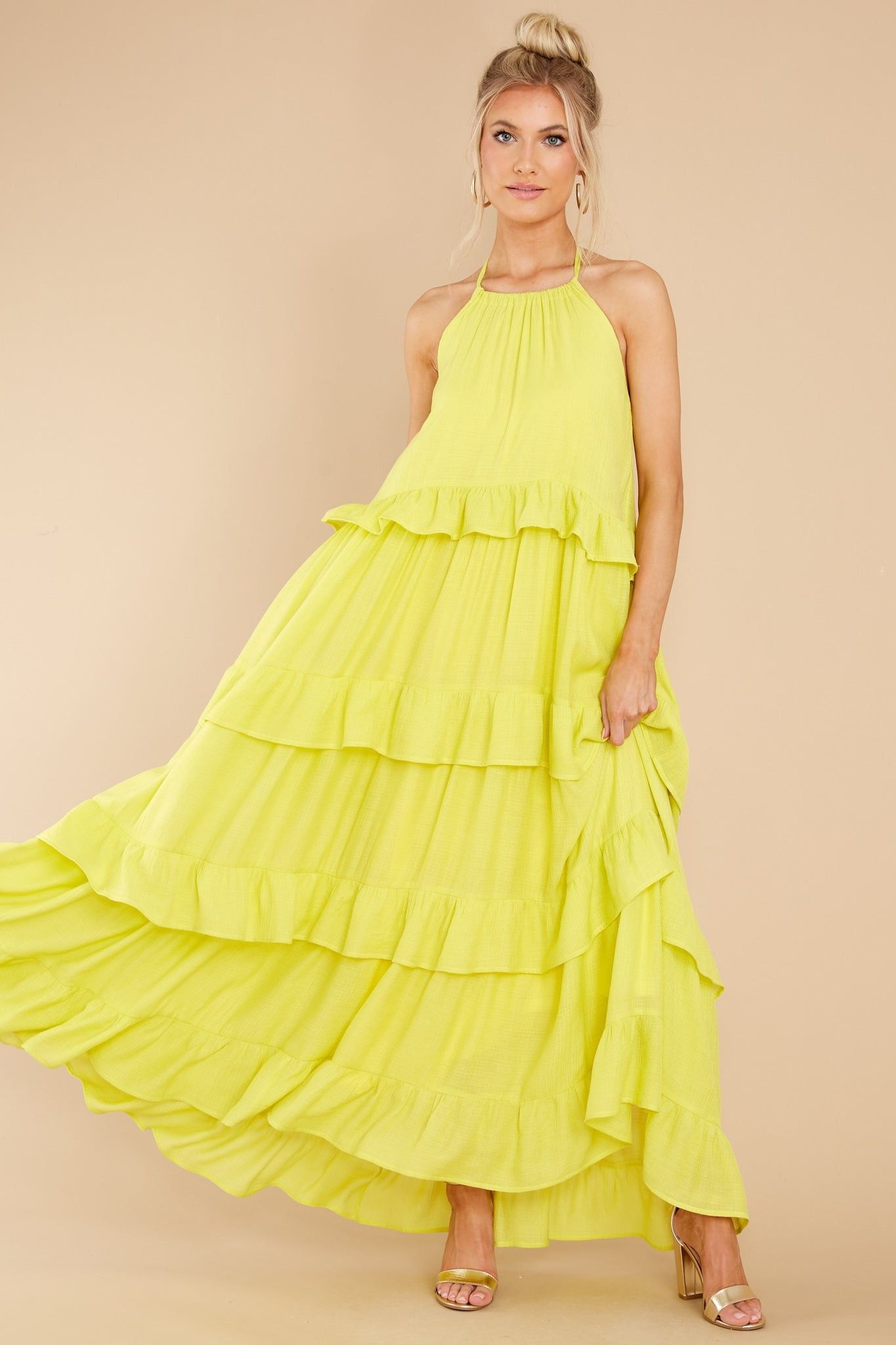 Sun Gazer Lemonade Yellow Maxi Dress- Summer Maxi Dress | Red Dress 