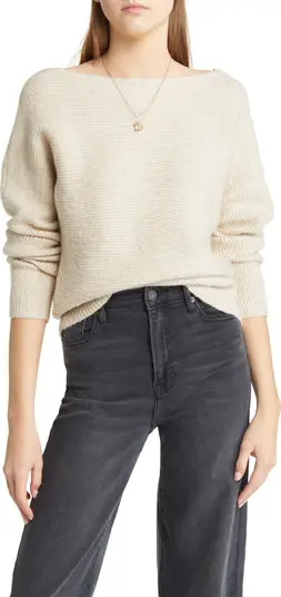 Off the Shoulder Rib Sweater | Nordstrom