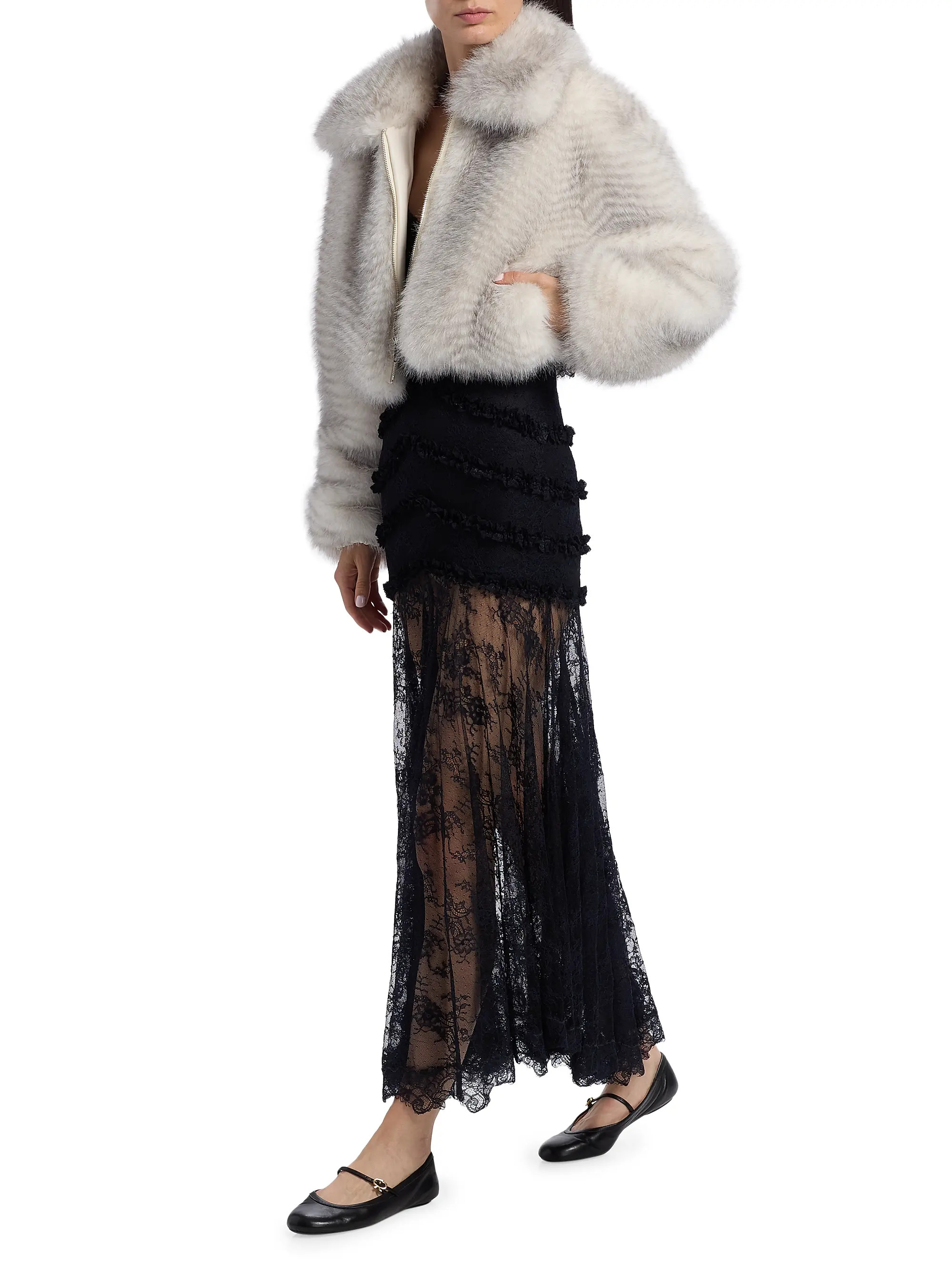 Orlen Faux-Fur Crop Jacket | Saks Fifth Avenue