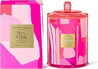 Glasshouse Fragrances Pretty in Pink Candle, Triple Scented Natural Soy Wax Blend, 2 Wicks & Glas... | Amazon (US)