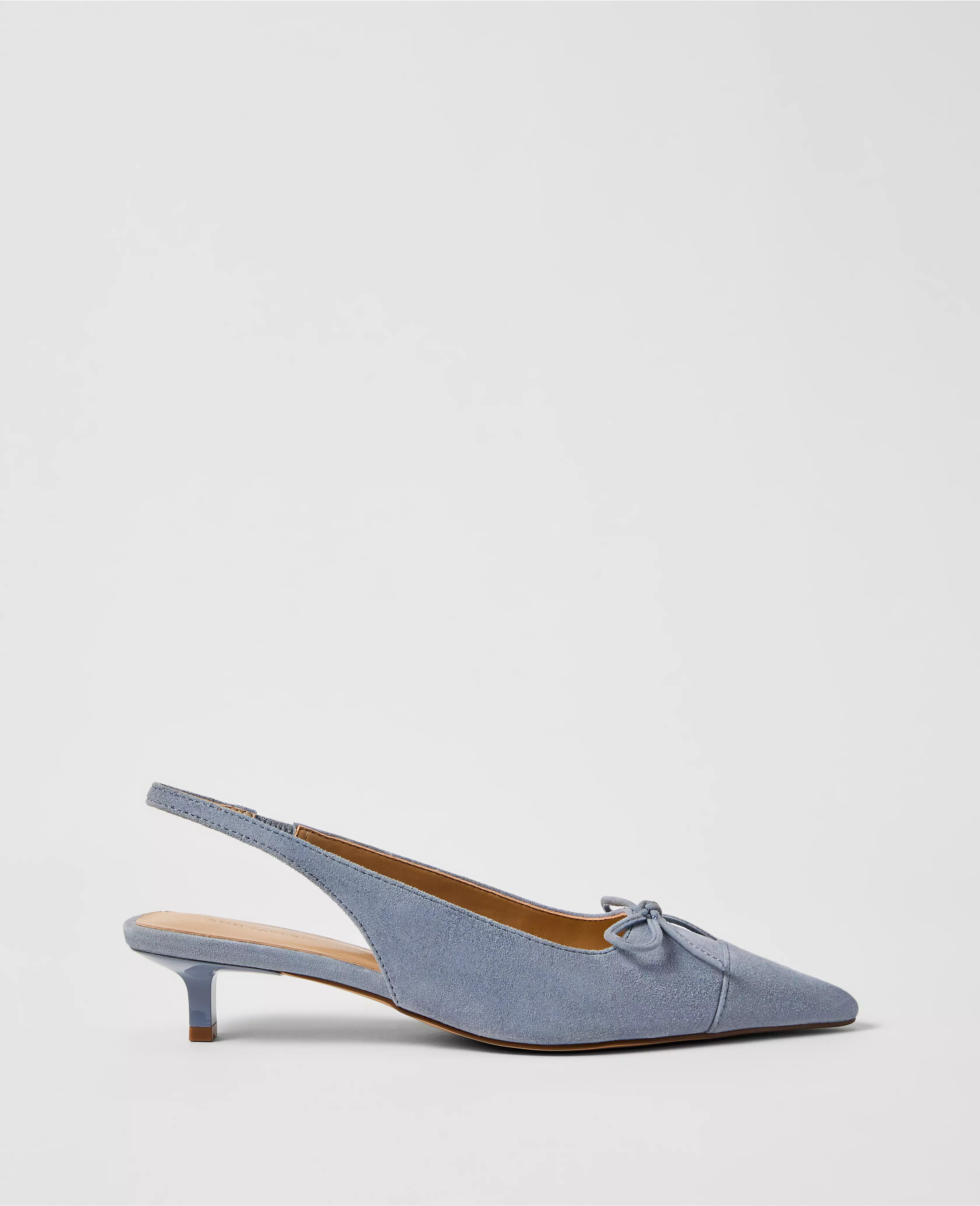 Suede Bow Slingback Pump | Ann Taylor