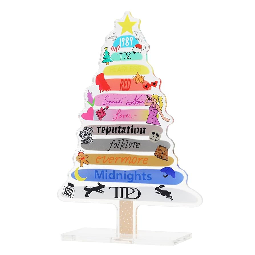 Taylor Gifts for Women, Acrylic Christmas Tree, Taylor Merch for Christmas Decorations, Acrylic S... | Amazon (US)