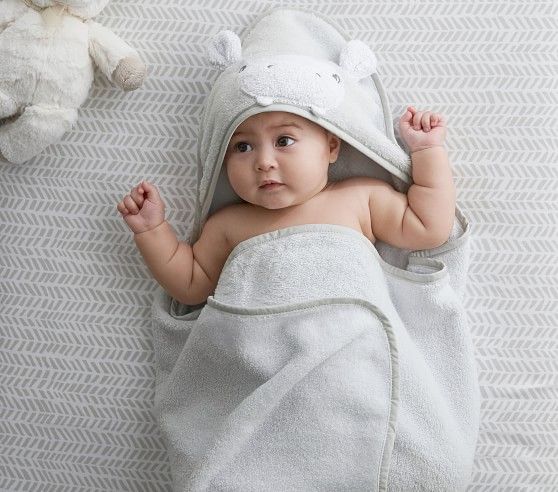 Super Soft Animal Baby Hooded Towel & Washcloth Set | Pottery Barn Kids