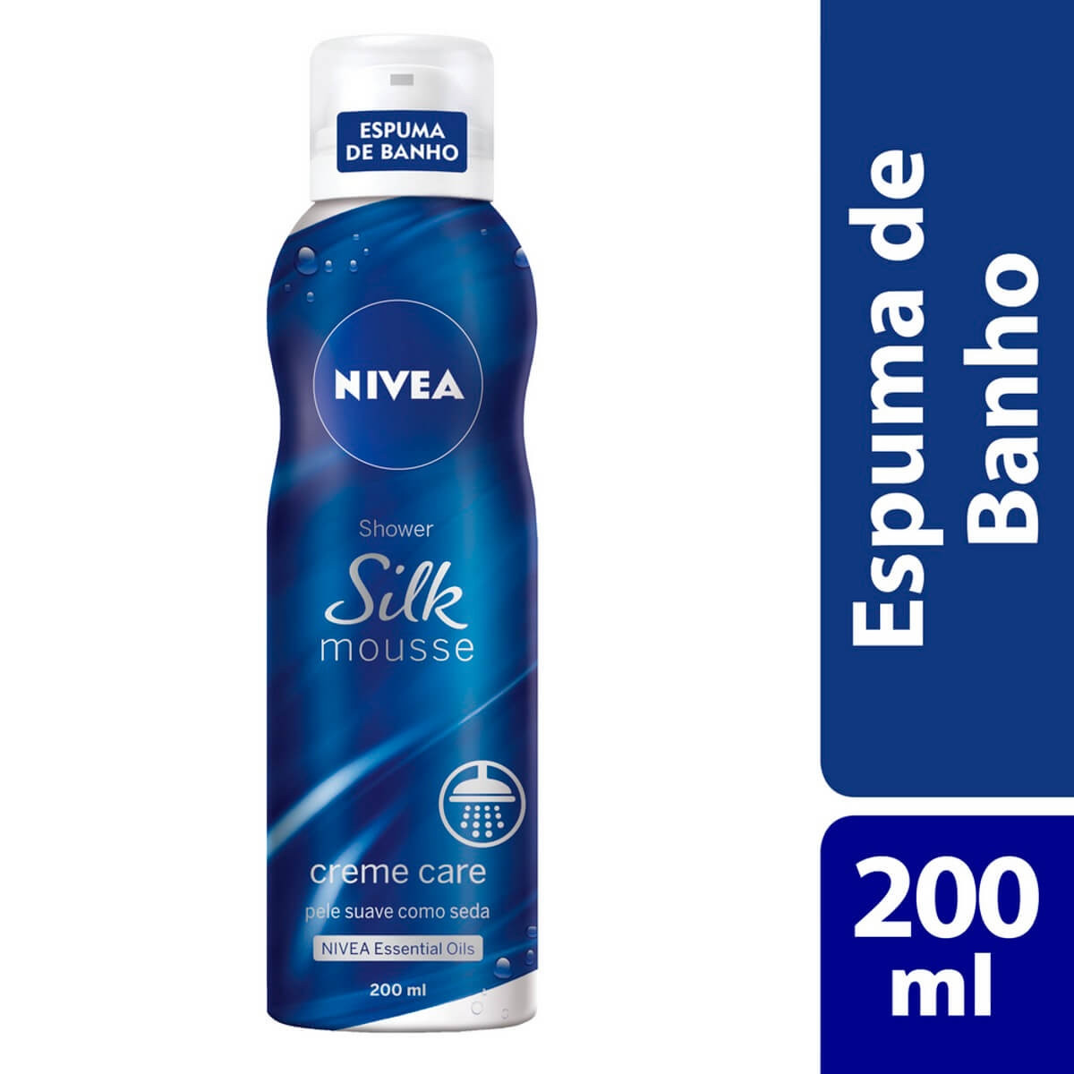 Espuma de Banho Nivea Creme Care Silk Mousse com 200ml | DrogaRaia (BR)