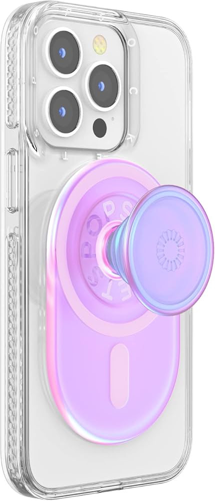 PopSockets: Phone Grip for MagSafe, Phone Holder, Wireless Charging Compatible - Opalescent Pink | Amazon (US)