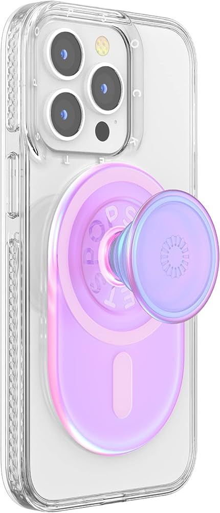 PopSockets: Phone Grip for MagSafe, Phone Holder, Wireless Charging Compatible - Opalescent Pink | Amazon (US)