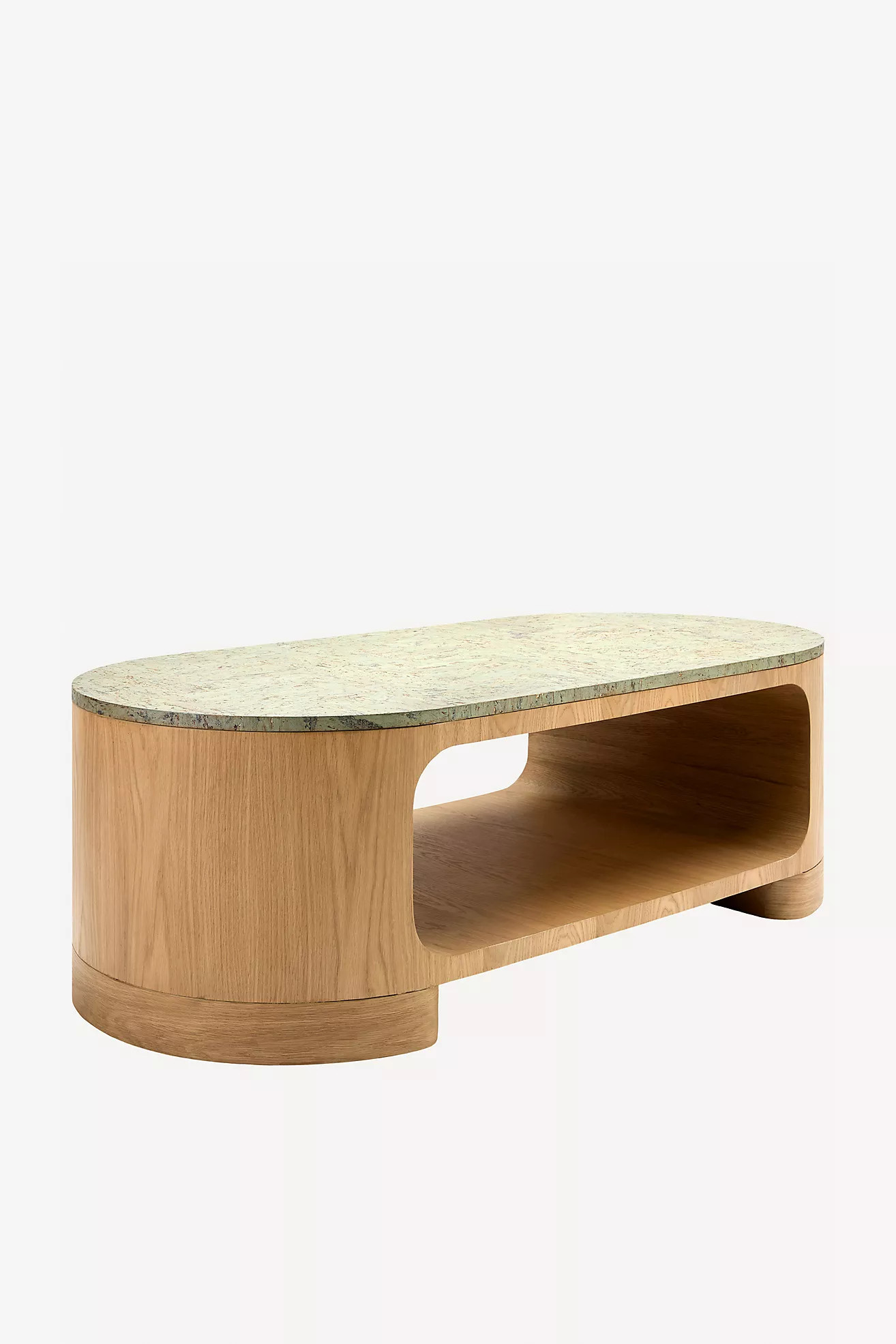 Poros Oak Oval Coffee Table | Anthropologie (US)