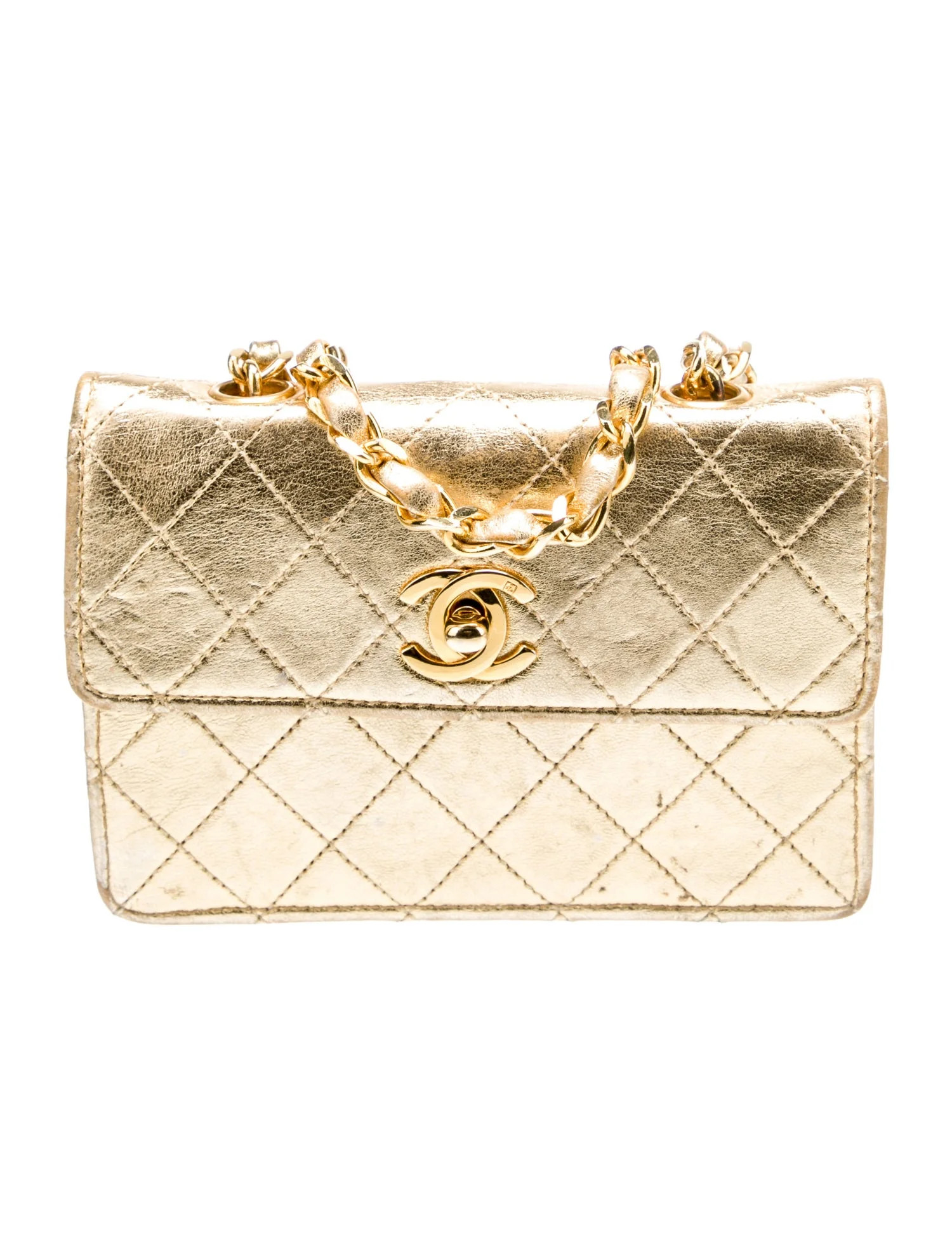 Metallic Mini Flap Bag | The RealReal