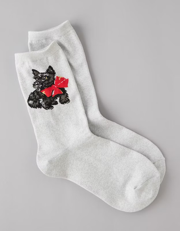AE Dog & Bow Crew Socks | American Eagle Outfitters (US & CA)