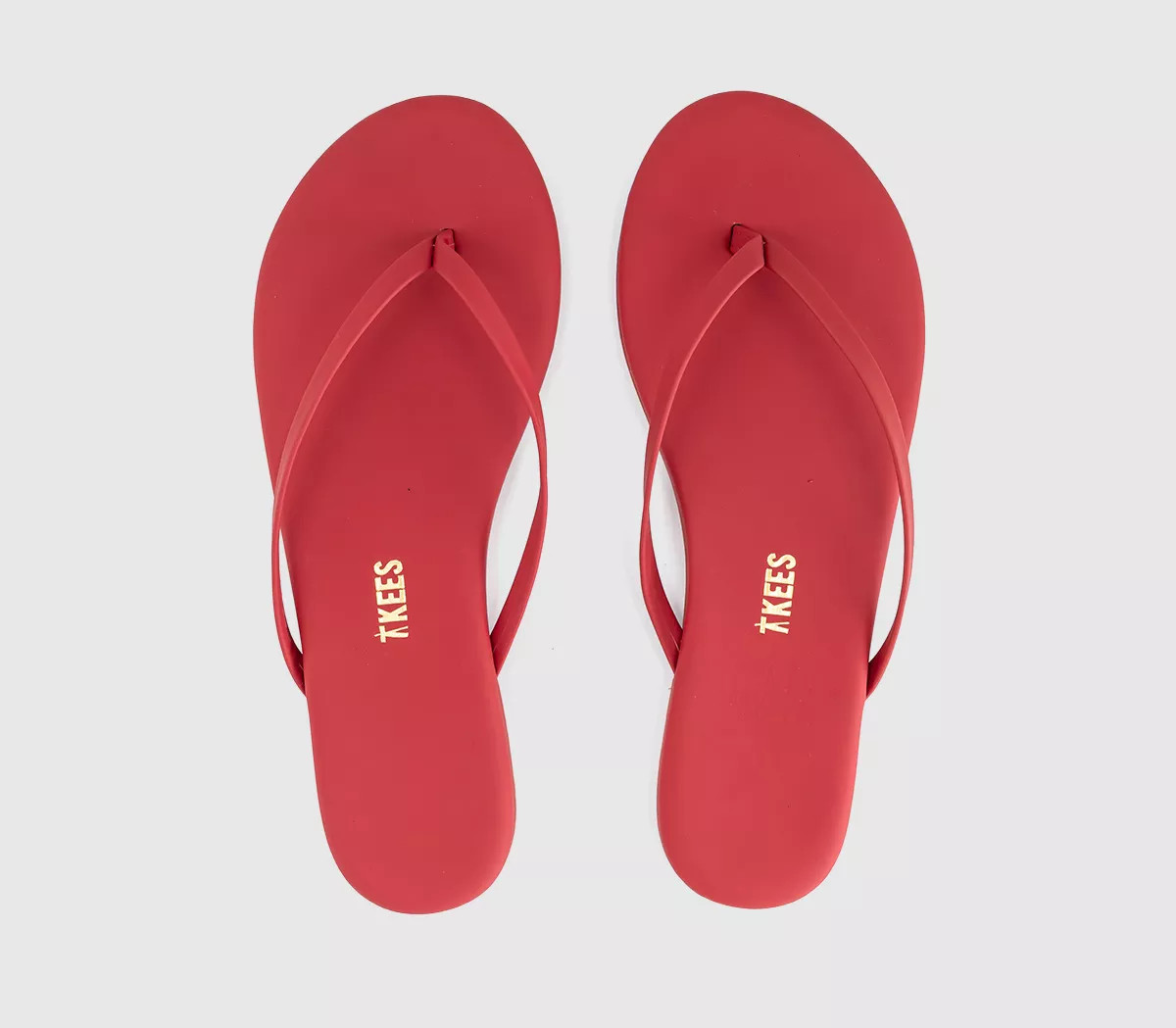 TKEES Solids Flip Flops Red - Women’s Sandals | Office Shoes (UK)
