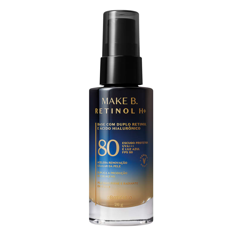 Base Líquida Cor 50 com FPS 80 Make B. Retinol H+ 26g | oBoticario (BR)