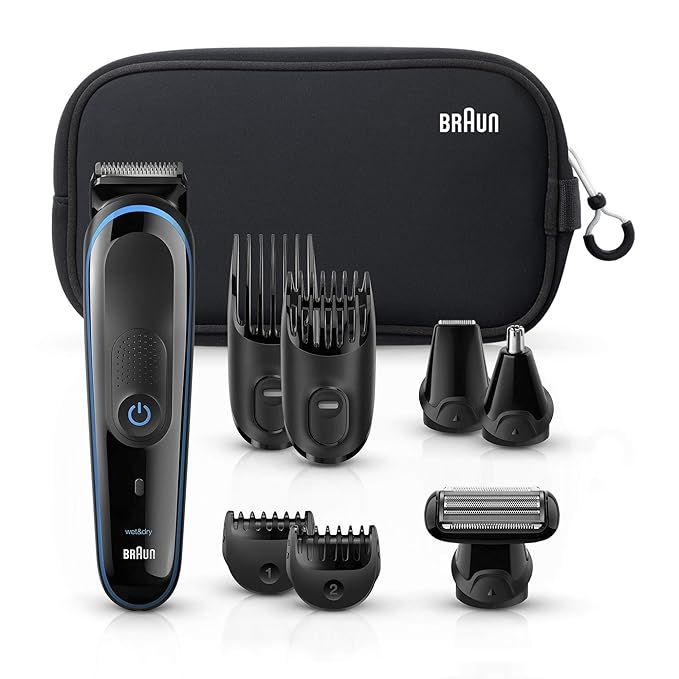 Amazon.com: Braun Hair Clippers for Men, 9-in-1 Beard, Ear & Nose Trimmer, Body Grooming Kit, Cor... | Amazon (US)