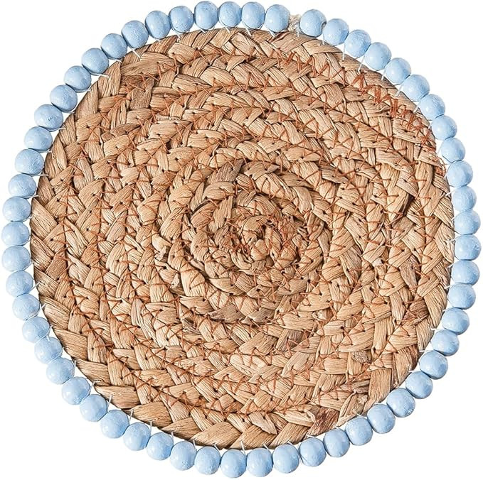 Beachcombers Blue Seagrass Charger Plate, 6.75-inch Length, Kitchen Tabletop Accessories | Amazon (US)