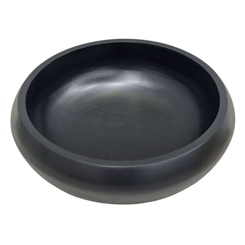 Black Acacia Wood Bowl, 15" | At Home