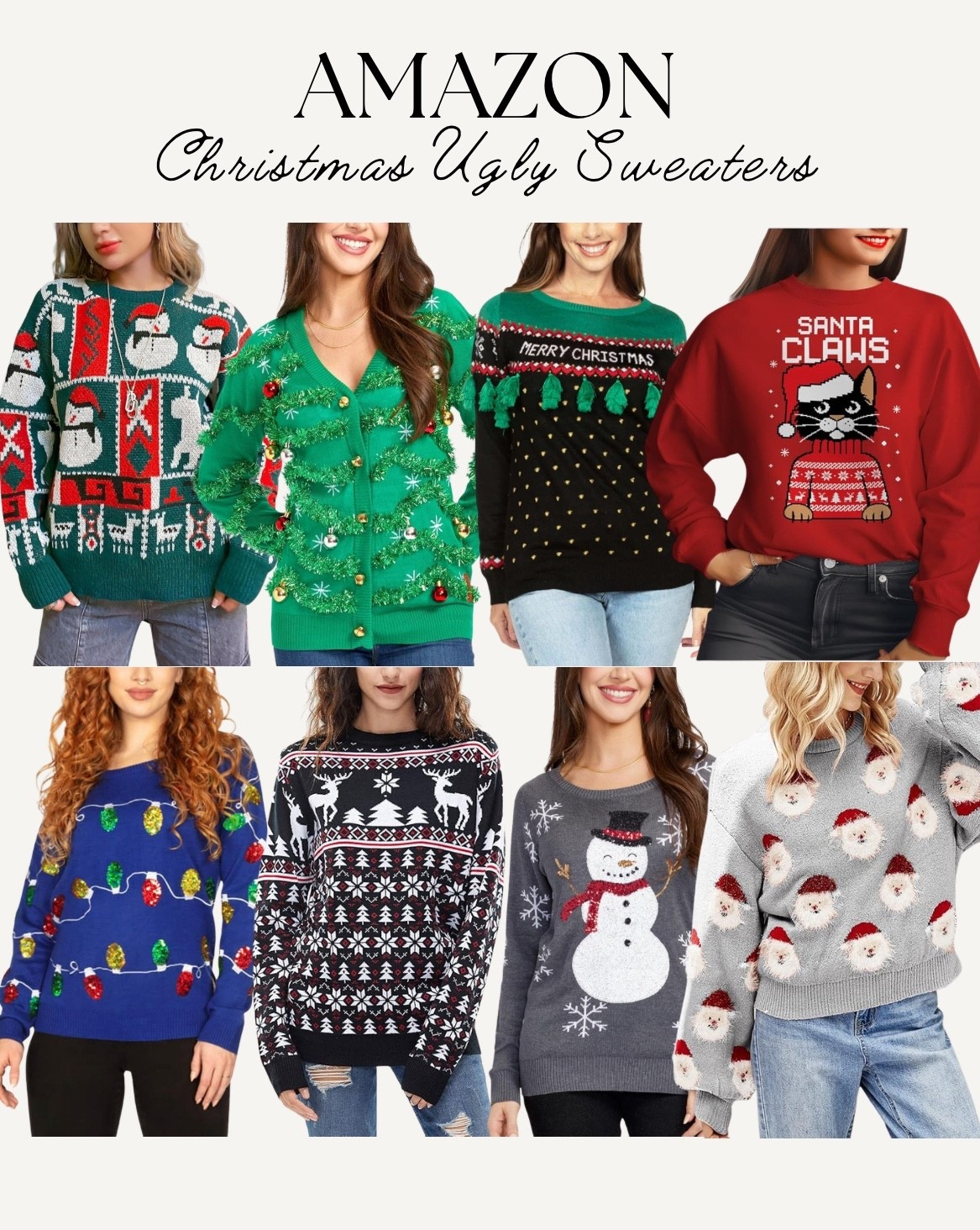 Amazon Christmas Ugly Sweaters

#LTKootd #LTKHoliday #LTKSeasonal